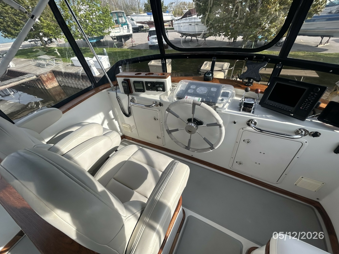 Monk-Double Cabin 2002-Til You Cant Bay City-Michigan-United States-36 Monk flybridge helm1-6112289 | Thumbnail