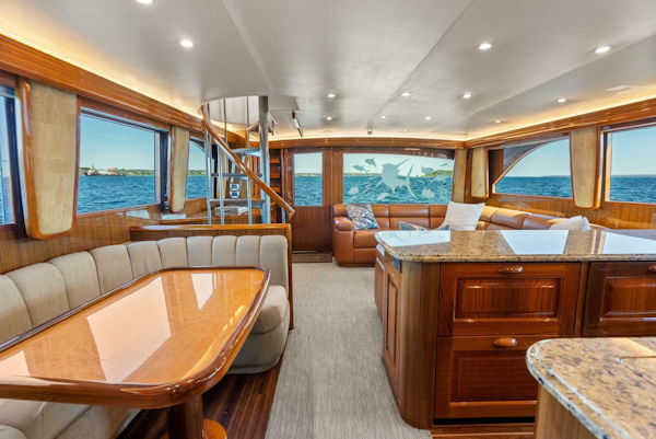 Viking-Enclosed Flybridge 2007-SALT THERAPY NEWPORT -Rhode Island-United States-Salon Looking Aft-6115563