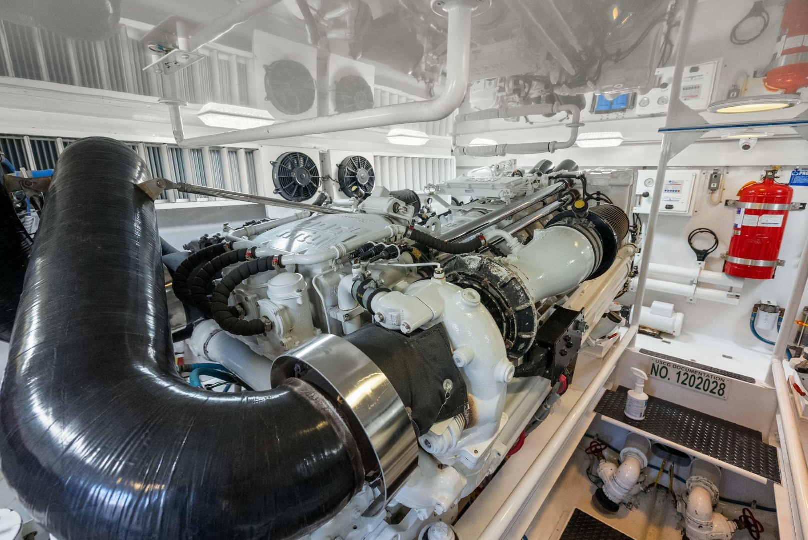 Viking-Enclosed Flybridge 2007-SALT THERAPY NEWPORT -Rhode Island-United States-Engine Port-6115588 | Thumbnail