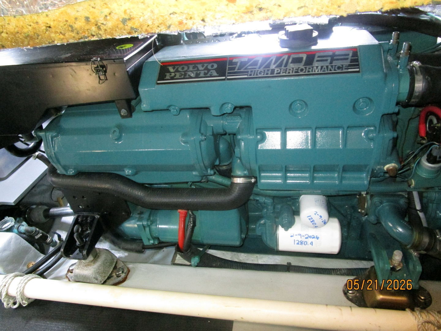 Menorquin-130 2004-Aventura Brunswick-Georgia-United States-43 Menorquin port main engine-6155188 | Thumbnail