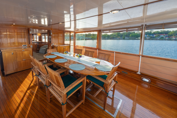 Mathis Trumpy-Trumpy Fantail 1939-INNISFAIL Jacksonville-Florida-United States-Aft Deck Dining-6223234