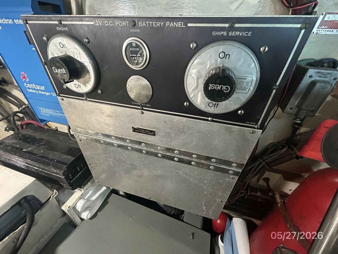 Hatteras-LRC 1981-RoBoat East Dubuque-Illinois-United States-42 Hatteras engine room port electrical panel-6248056 | Thumbnail