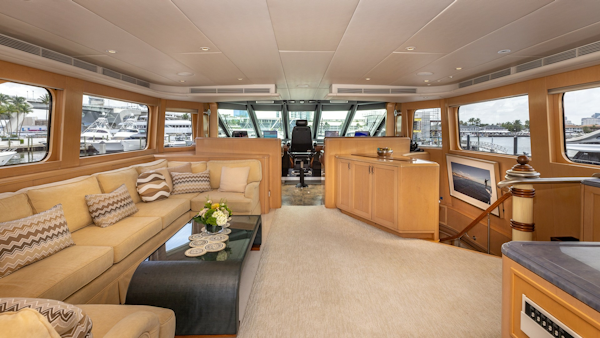 Trinity Yachts-144  1998-BAD COMPANY Fort Lauderdale-Florida-United States-1998 Trinity Yachts Sport Fisherman  BAD COMPANY: Spacious Salon with Helm View-6803481