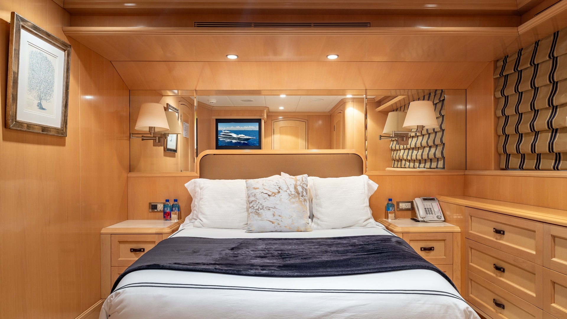 Trinity Yachts-144  1998-BAD COMPANY Fort Lauderdale-Florida-United States-Guest Stateroom with Elegant Wood Finish-6803466 | Thumbnail