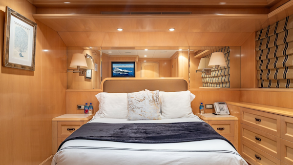Trinity Yachts-144  1998-BAD COMPANY Fort Lauderdale-Florida-United States-Guest Stateroom with Elegant Wood Finish-6803466