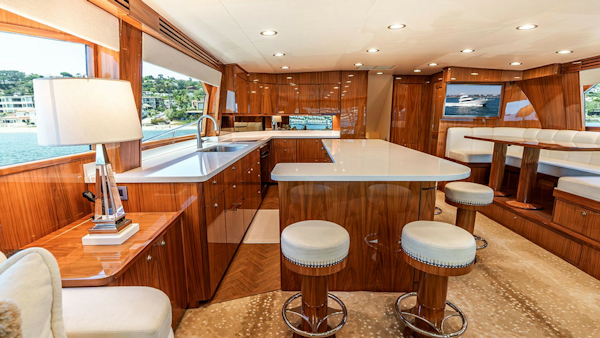 Viking-80 Skybridge 2019-PARTY OF FIVE San Diego-California-United States-2019 Viking 80 Skybridge PARTY OF FIVE  Grand Main Salon with Panoramic Views, Premium Bar & Elegant Entertaining Space -6801997