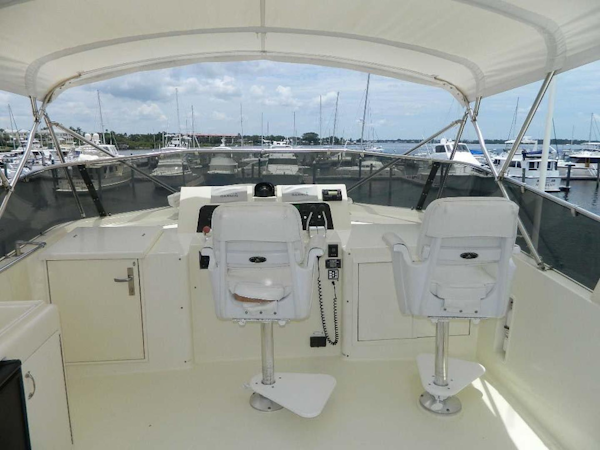 Hatteras-Motor Yacht 1989-Windfall Stuart-Florida-United States-Flybridge Helm Seats-910382