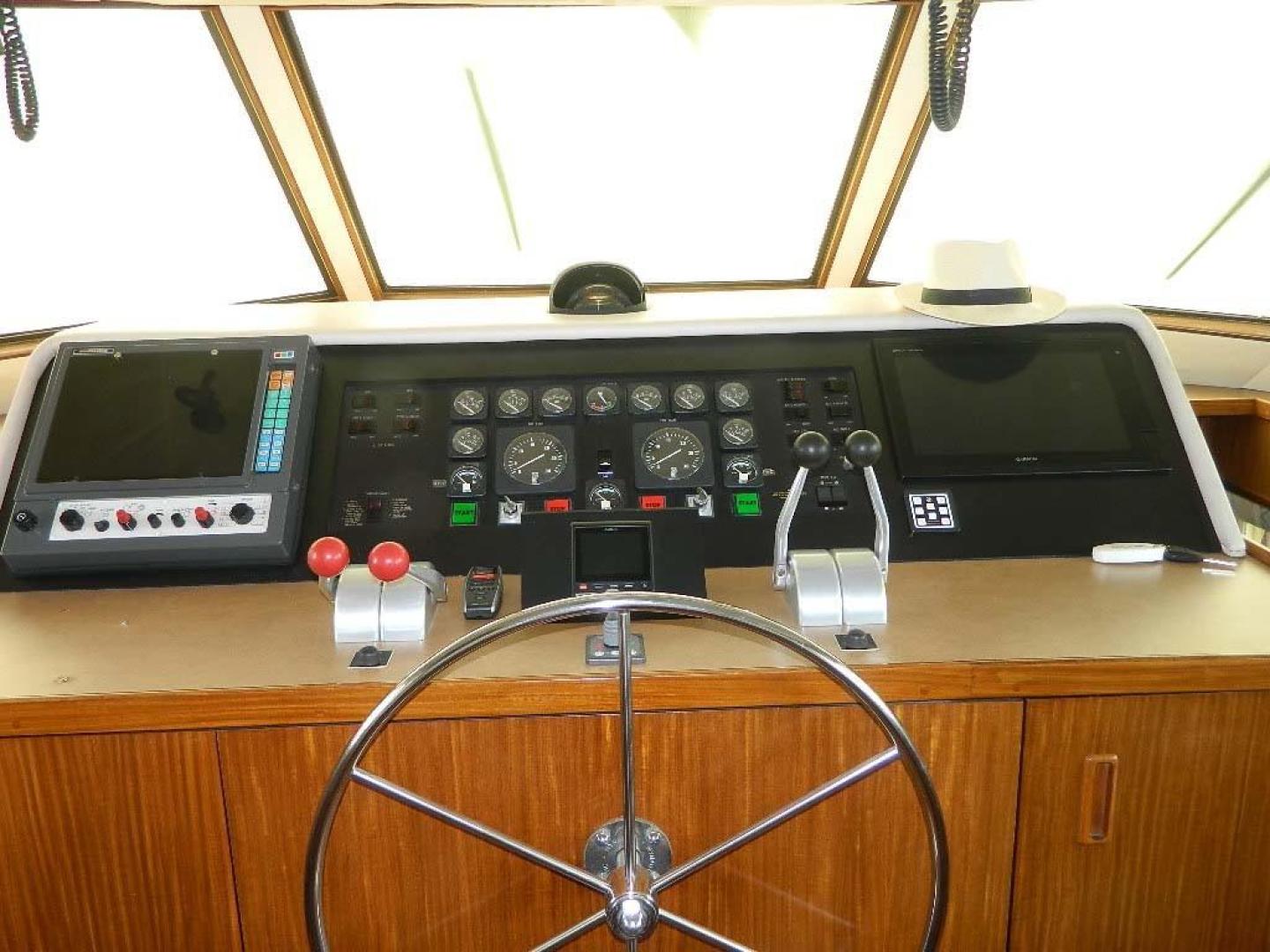Hatteras-Motor Yacht 1989-Windfall Stuart-Florida-United States-Lower Helm-910414 | Thumbnail