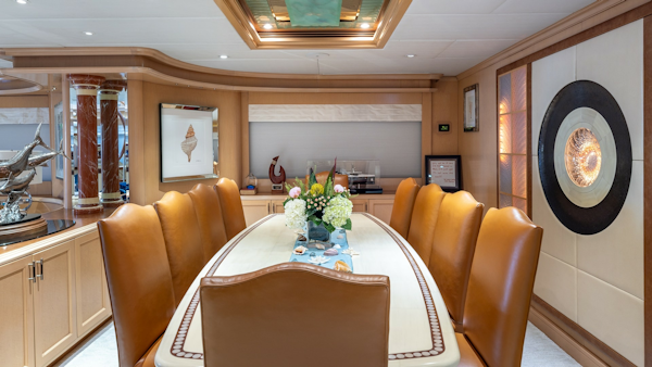 Trinity Yachts-144  1998-BAD COMPANY Fort Lauderdale-Florida-United States-1998 Trinity Yachts Sport Fisherman  BAD COMPANY: Elegant Dining Area-6803454