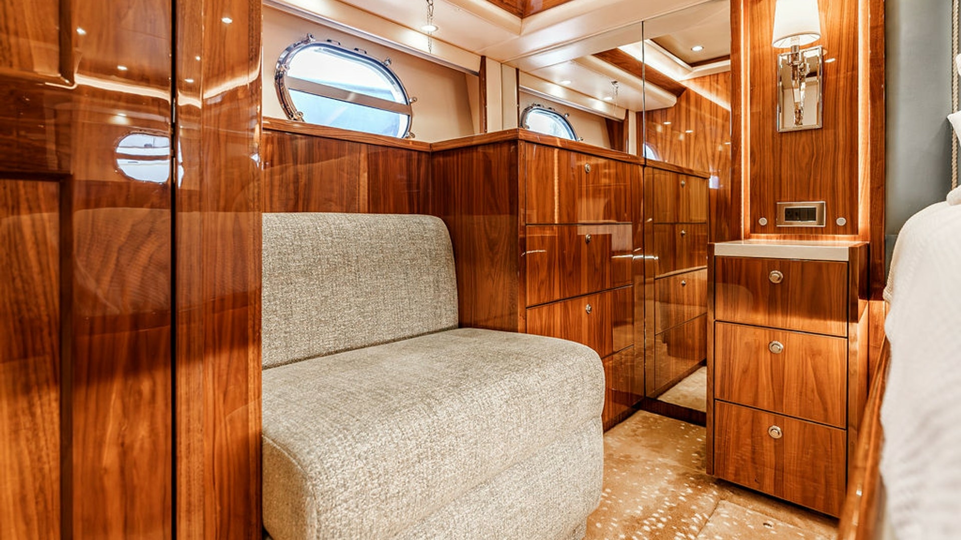 Viking-80 Skybridge 2019-PARTY OF FIVE San Diego-California-United States-2019 Viking 80 Skybridge PARTY OF FIVE  Elegant Owner’s Retreat with Rich Wood Finishes, Natural Light & Unmatched Comfort-6802015 | Thumbnail