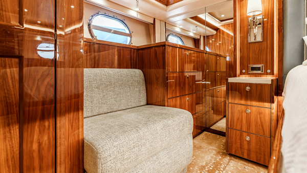 Viking-80 Skybridge 2019-PARTY OF FIVE San Diego-California-United States-2019 Viking 80 Skybridge PARTY OF FIVE  Elegant Owner’s Retreat with Rich Wood Finishes, Natural Light & Unmatched Comfort-6802015
