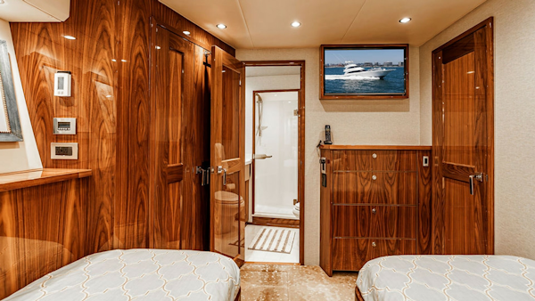 Viking-80 Skybridge 2019-PARTY OF FIVE San Diego-California-United States-2019 Viking 80 Skybridge PARTY OF FIVE  Elegant Twin-Bed Stateroom with Warm Wood Finishes & Refined Comfort with Ensuite Head-6802021
