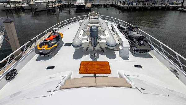 Trinity Yachts-144  1998-BAD COMPANY Fort Lauderdale-Florida-United States-1998 Trinity Yachts Sport Fisherman  BAD COMPANY: Spacious Foredeck with Watercraft Storage-6803457