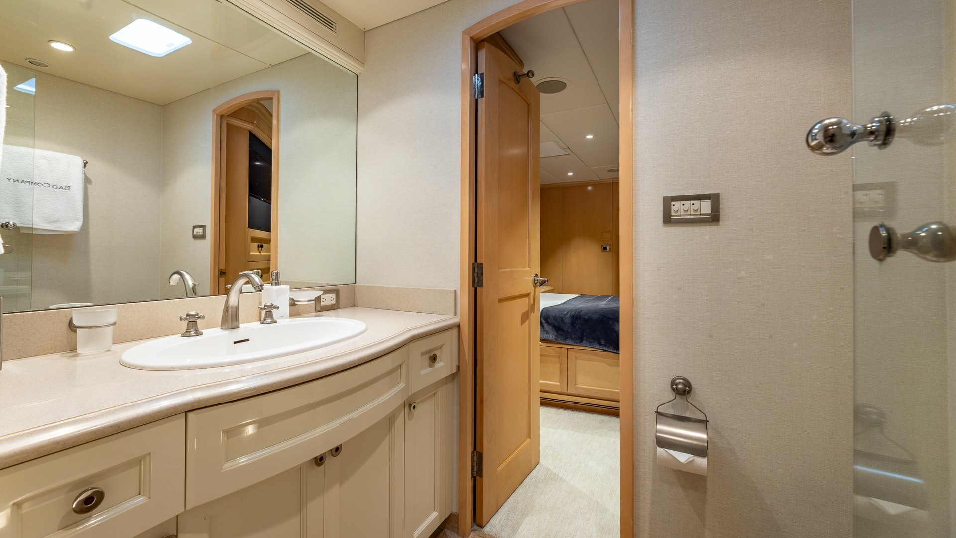 Trinity Yachts-144  1998-BAD COMPANY Fort Lauderdale-Florida-United States-1998 Trinity Yachts Sport Fisherman  BAD COMPANY: Private Ensuite Bathroom View-6803480 | Thumbnail