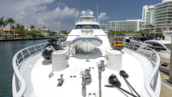 Trinity Yachts-144  1998-BAD COMPANY Fort Lauderdale-Florida-United States-1998 Trinity Yachts Sport Fisherman  BAD COMPANY: Spacious Foredeck with Tender & Toy Storage-6803456