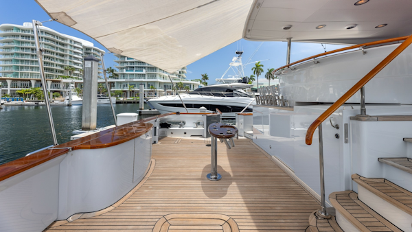 Trinity Yachts-144  1998-BAD COMPANY Fort Lauderdale-Florida-United States-1998 Trinity Yachts Sport Fisherman  BAD COMPANY: Spacious Aft Deck with Teak Flooring-6803441
