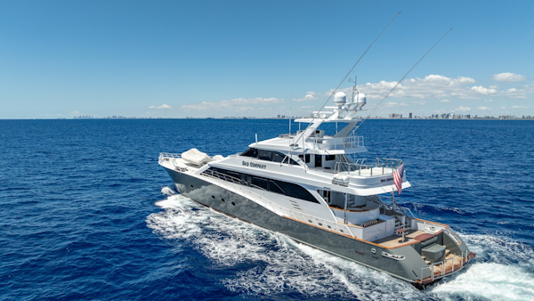 Trinity Yachts-144  1998-BAD COMPANY Fort Lauderdale-Florida-United States-1998 Trinity Yachts Sport Fisherman  BAD COMPANY: Aerial View of Sport Fisherman Yacht-6803438